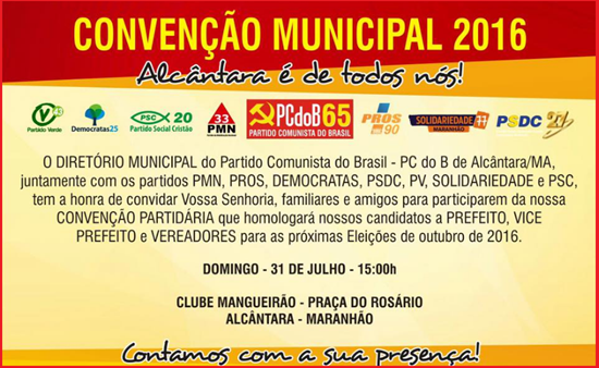 Foto de PCdoB realizará convenção municipal neste domingo (31) em Alcântara