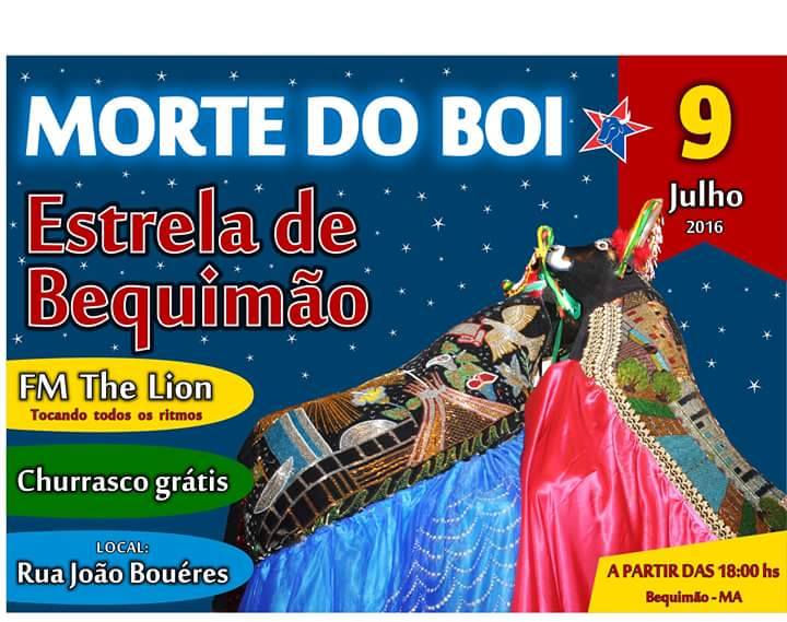 Foto de Morte do Boi Estrela de Bequimão acontece neste sábado dia 9/7