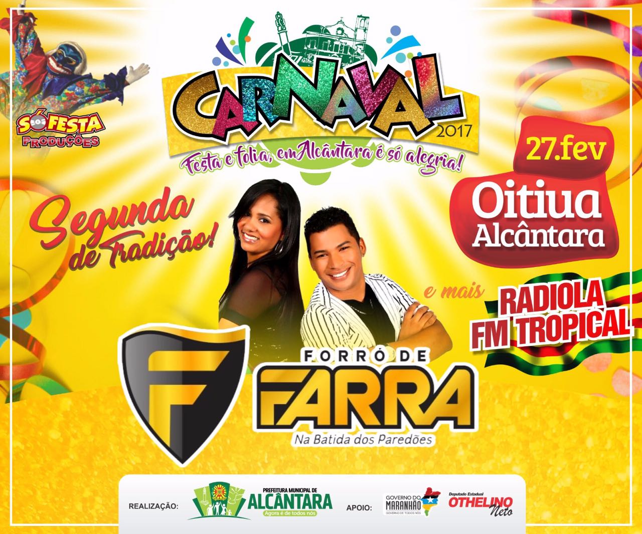 Foto de Programação da segunda feira de Carnaval em Oitiua-Alcântara já está definida pela prefeitura